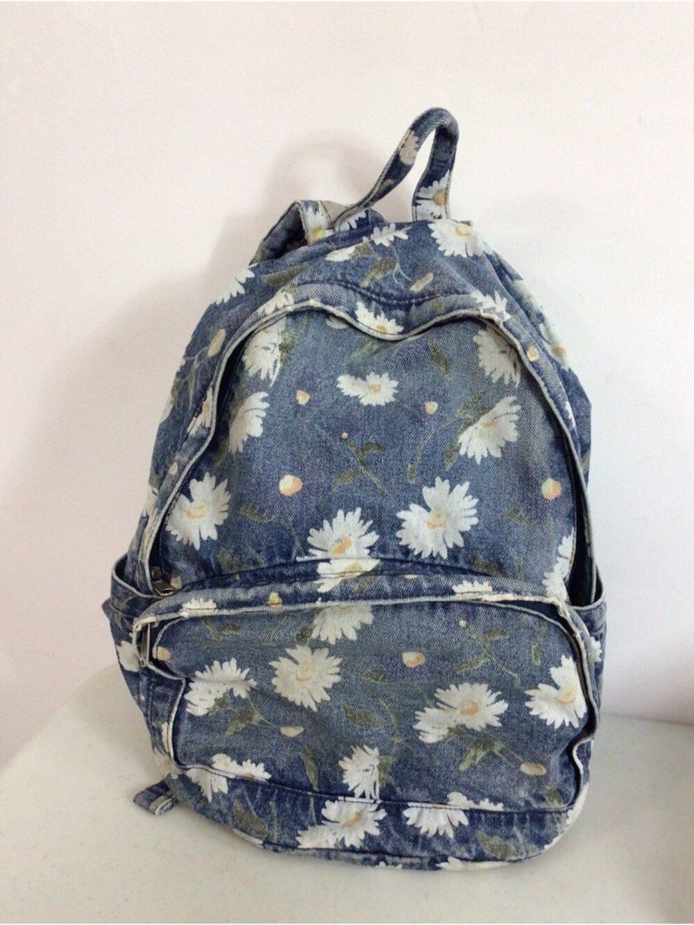 Y2K Festival Bag Daisy Denim BackPack Medium Bag Handbag Cute - Picture 1 of 9